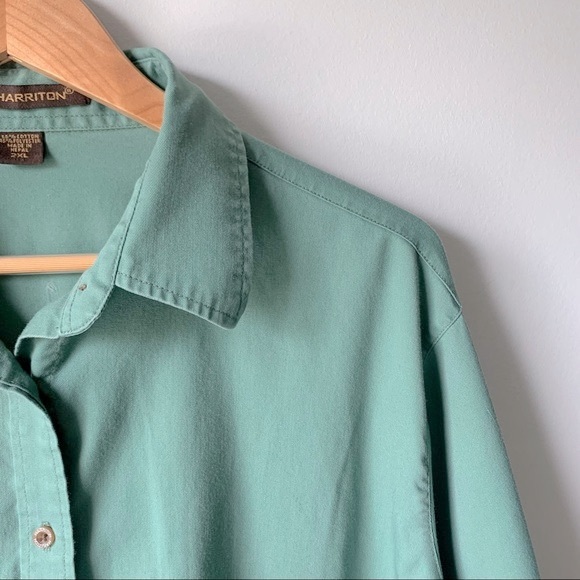 VINTAGE | Structured Oversized Button Down Top - Picture 5 of 6